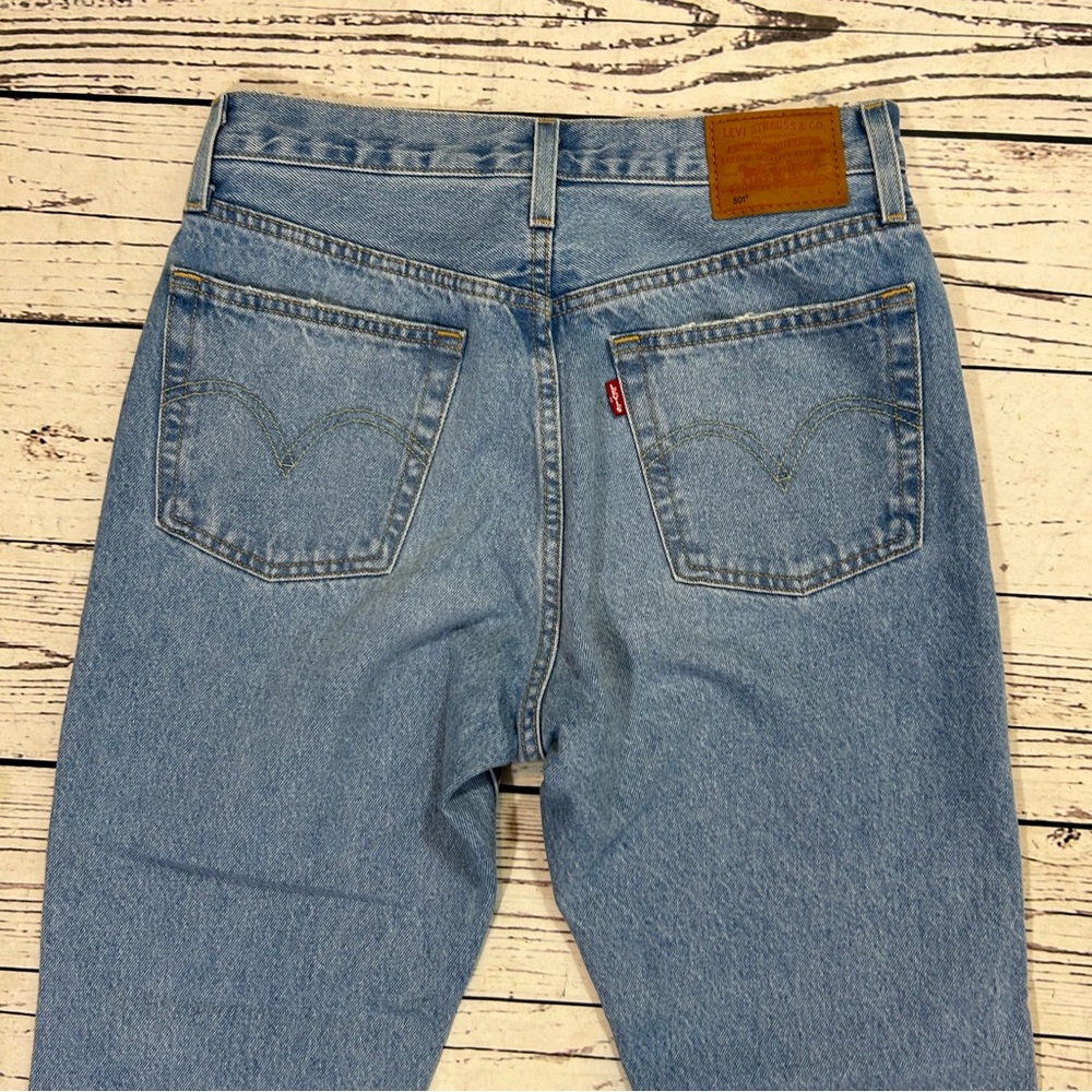 Levi’s 501 cropped high waist Ojai Ring denim jeans NWT - Picture 11 of 12